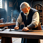 Crafting a Weapon**

"A skilled artisan, fully clothed in traditional fantasy attire, meticulously crafting a sword at a detailed forge. The scene is set in a bustling workshop filled with tools and materials. Safe for work, appropriate content, perfect anatomy, natural proportions, professional quality, high resolution, family-friendly."

**